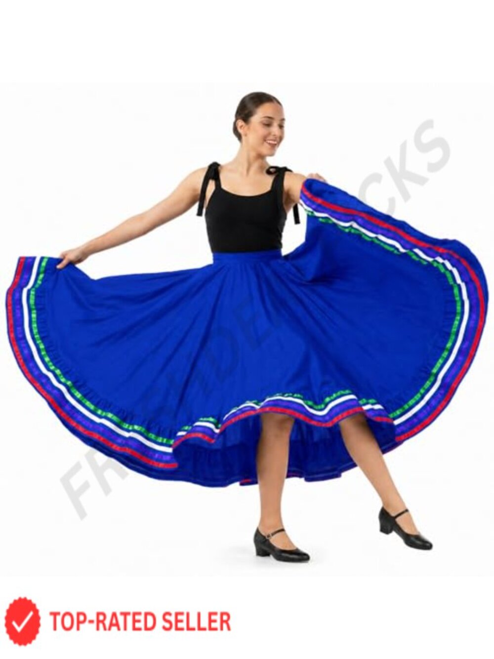 Authentic Traditional Mexican Folklorico Skirt for Women Dance